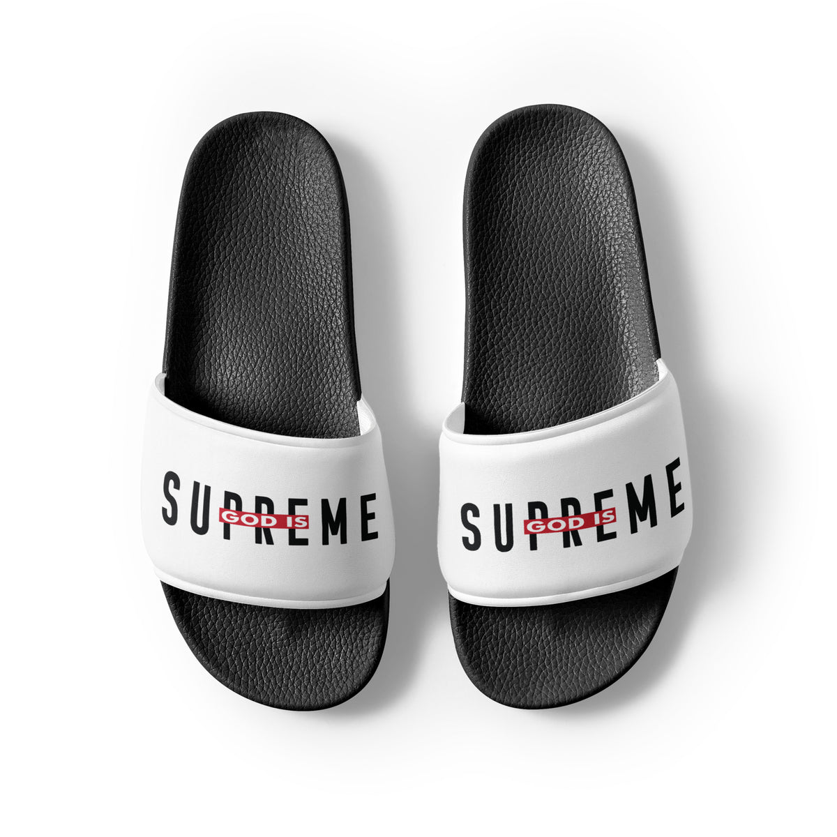 Supreme Black Slipper For Men
