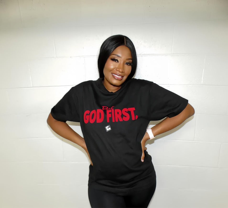 Put God First with Box /Red / Black T-shirt