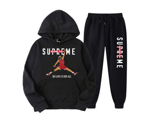 God Is Supreme Air Jesus Flight Black or White Hoodie