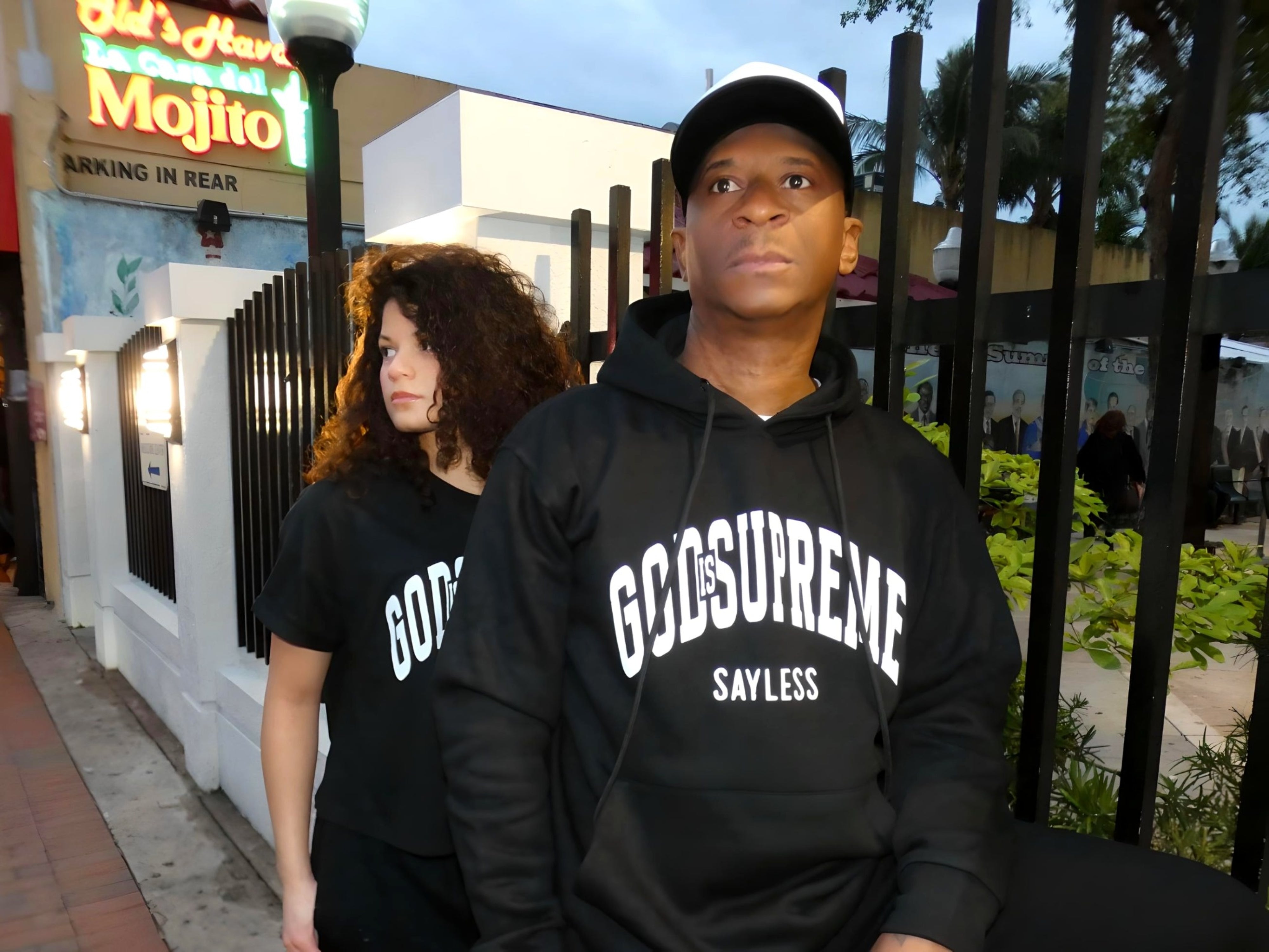 God is Supreme Sayless /Christian White and Black Hoodie