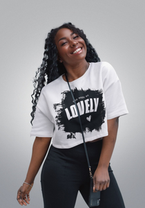 God Mad Me Lovely Women's Cropped Top (White)