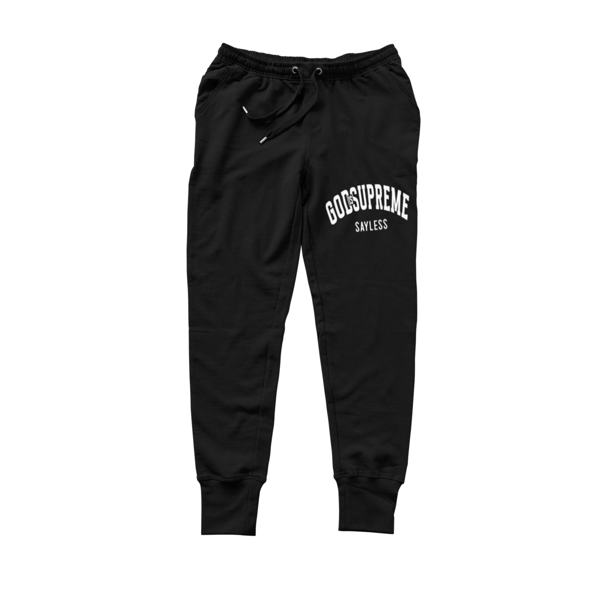 God is Supreme Saylees Black/White Joggers