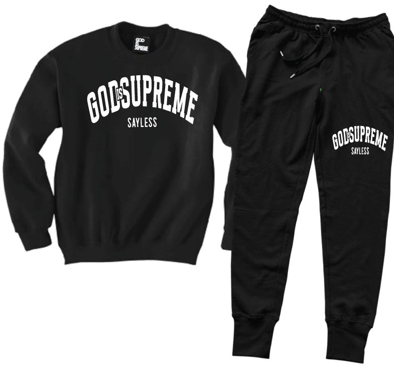 God is Supreme Sayless Unisex Black Sweatshirt