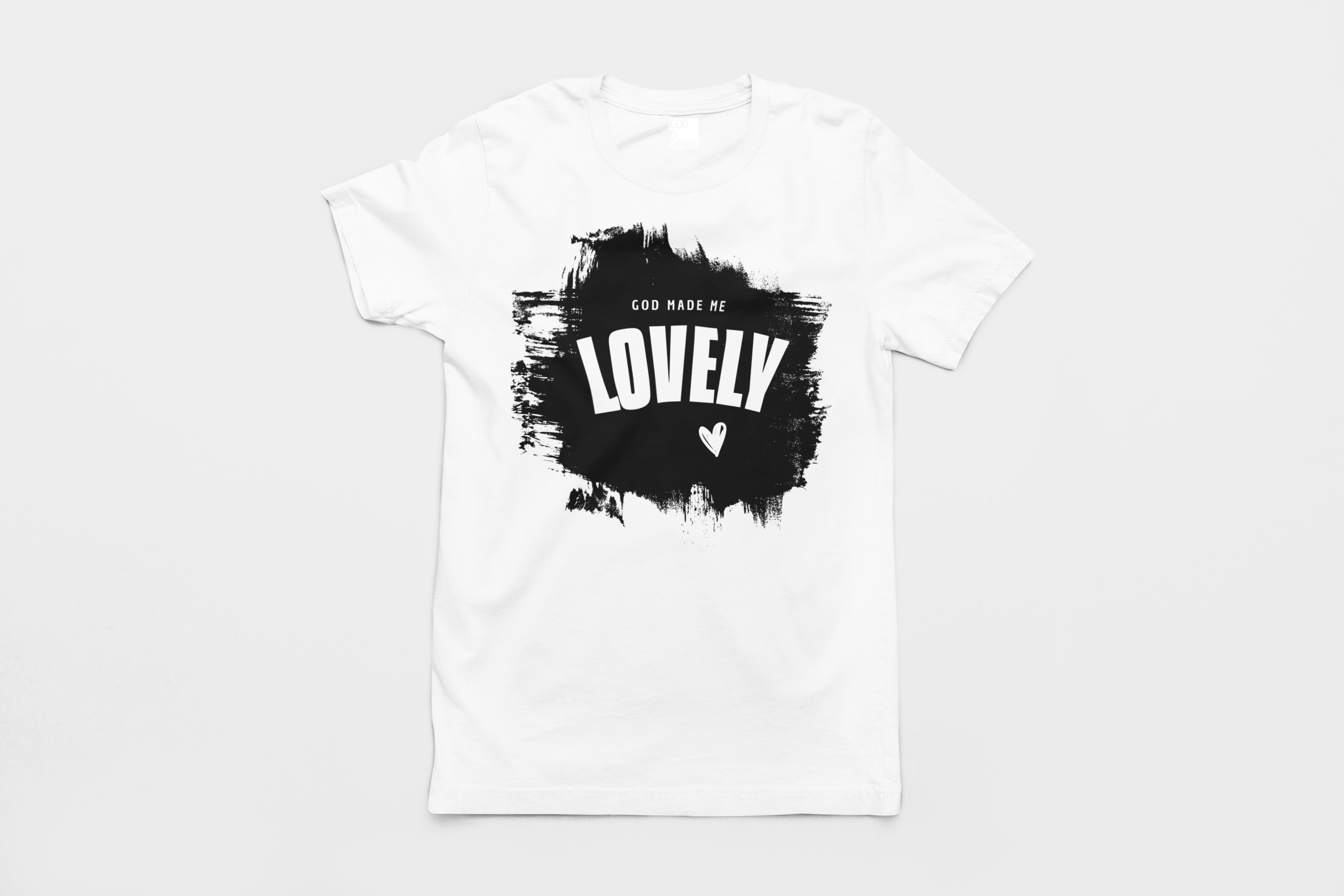 God Made Me Lovely/ White Christian T-shirt