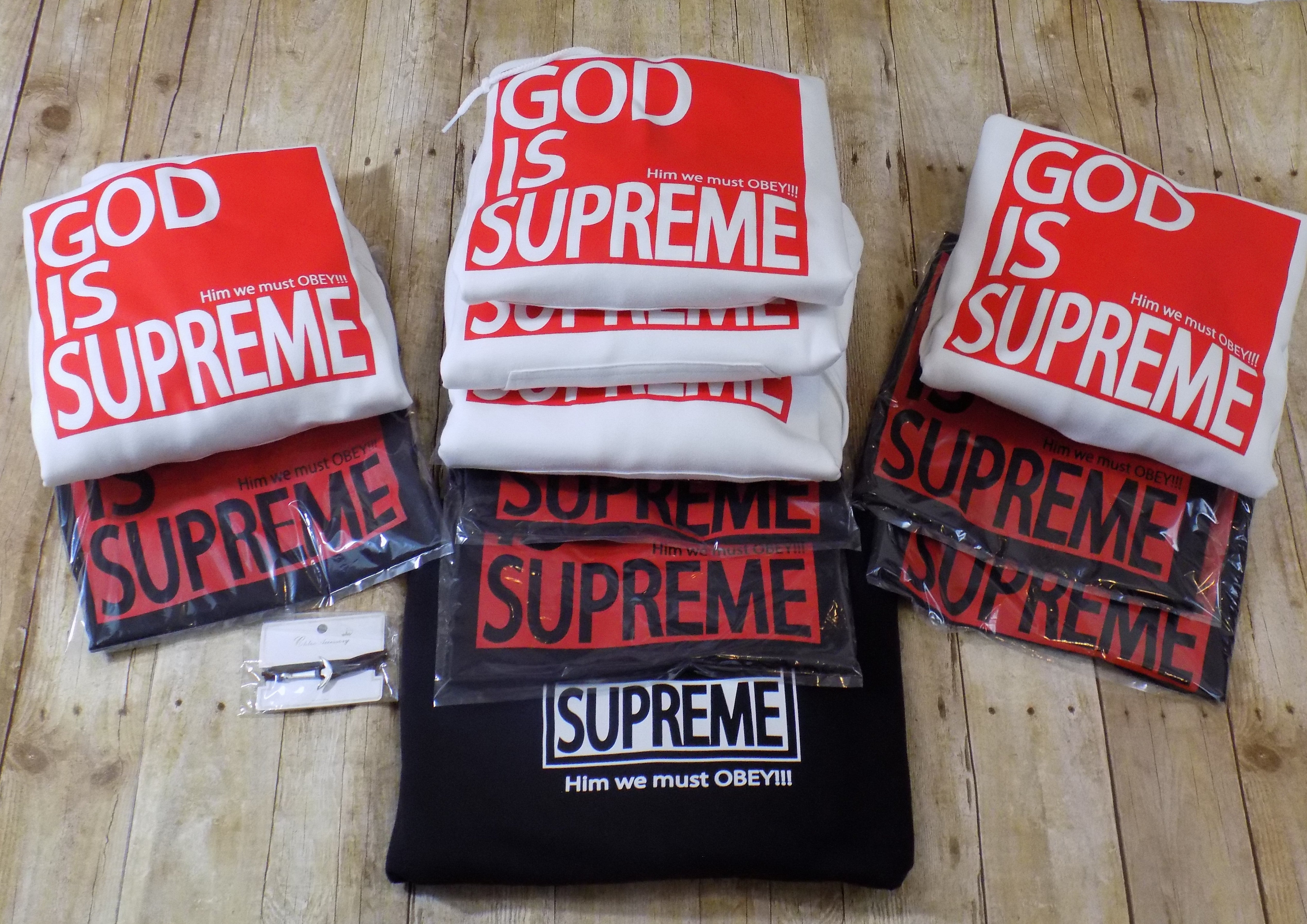 God Is Supreme Logo Men's slides