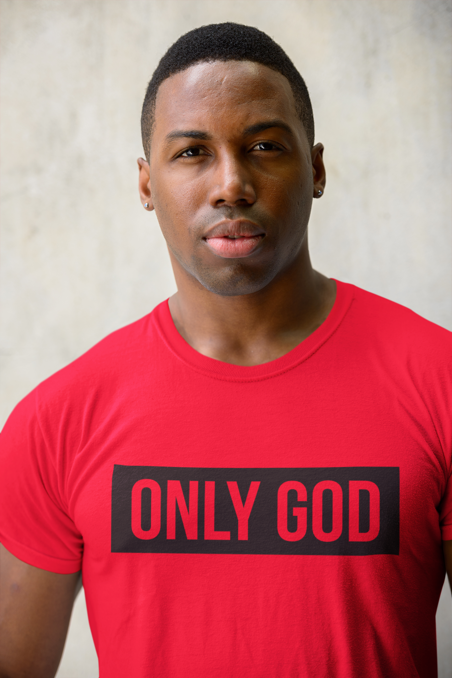 Only God (Black  Print)/ Red T-shirt